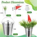 4 Sets Golf Party Table Centerpieces Decorations Includes Mini Golf Balls Iron Bucket Flags 24 Artificial Grass for Birthday Sport Themed Party Decorations