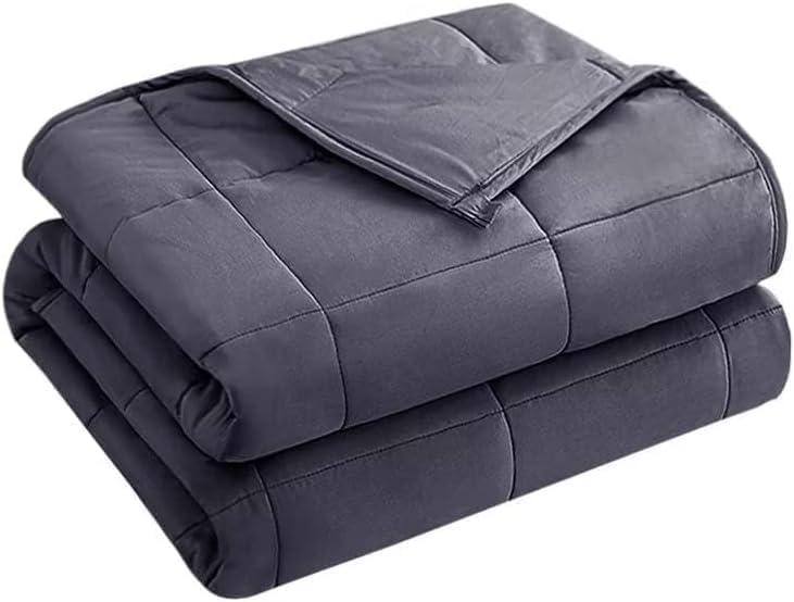 25 lbs weighted blanket Queen Size for Adults (60x 80, Grey) Cooling Heavy Blanket for Sleeping Perfect for 240-260 lbs, Winter Thick Breathable Blanket with Premium Glass Bead, Machine Washable
