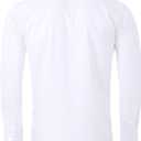 Alimens & Gentle Men's Dress Shirts Long Sleeve Wrinkle-Free Stretch Shirts Solid Formal Button Down Shirt with Pocket (White, XXL)