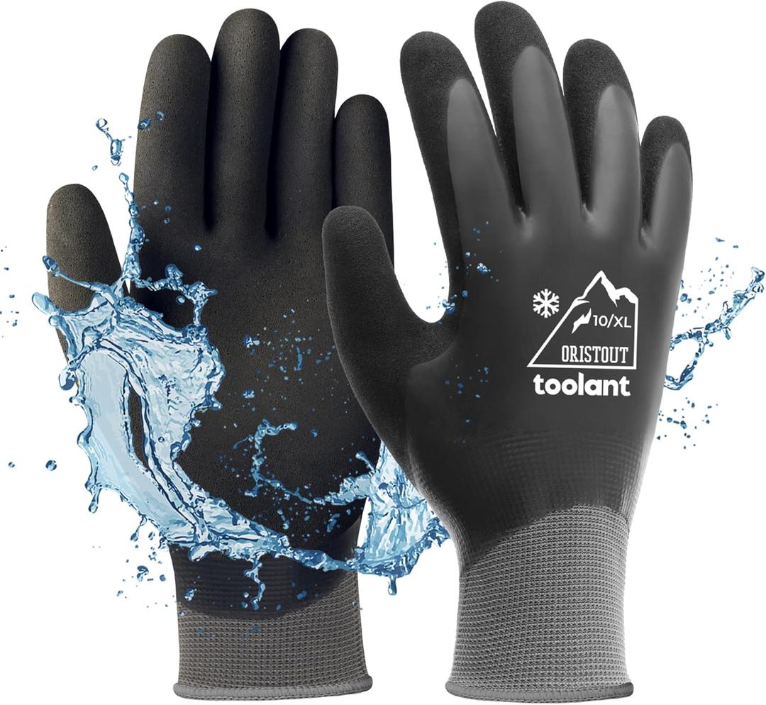 Waterproof Winter Work Gloves for Men and Women, Touchscreen, Freezer Gloves, Thermal Insulated, for Cold Weather (Small, Gray)