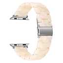 Greaciary Resin bands Compatible with Apple Watch,Lightweight Resin Barcelet with Stainless Steel Buckle Replacement For iWatch Series or Women Men (Shell42)