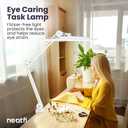 Neatfi XL 2200 Lumens 20W LED Desk Lamp with Clamp Adjustable Color Temperature | 4-Level Dimmable Light | Home Office, Crafts & Workbench | 20-Inch Wide Head (White, CCT with Clamp)