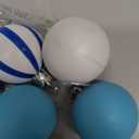 Civaner 24 Pcs 1.57 Inch Summer Tree Ornaments - Beach Ocean Balls Seashells Hanging Decorations for Small Tree, Coastal Party, Nautical Event, Bachelorette Parties & Blue Coast Themed Home Decor