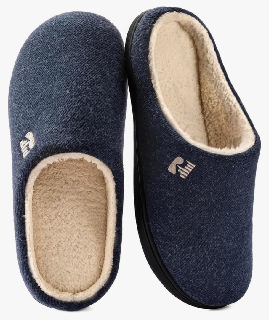 RockDove Men's Sherpa Lined Memory Foam Clog Slipper, 9-10