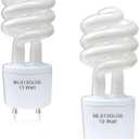 2pack 13Watts MLS13 GU35 3500K Soft White Spiral Light Bulb Replacement for Panasonic VQL5 Bathroom Exhaust Vent Fan,Compatible Maxlite mls13guww