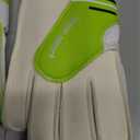 Sportout Youth & Adult Goalie Goalkeeper Gloves, Strong Grip for The Toughest Saves, with Finger Protect & 4+3MM Latex to Give Splendid Protection to Prevent Injuries,4 Colors (7, Green)