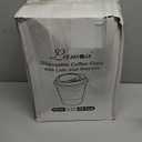 Lamosi 100 Pack 16 oz Disposable Coffee Cups with Lids and Sleeves, Leak-Proof To Go Paper Coffee Cups with Lids, Hot/Cold Beverage White Drinking Cup for Home, Office, Parties, Travel