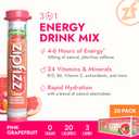 Zipfizz Daily Energy Drink Powder, Pink Grapefruit, 20 Pack | 3-in-1 Sustained Energy, Rapid Hydration, and Essential Vitamins | Sugar-Free | Electrolyte Powder | Contains Vitamin B-12 & Antioxidants (EXP 12/01/26)
