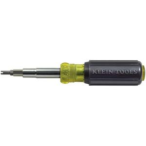 Klein Tools 32527 Multi-Bit Screwdriver/Nut Driver, 11-in-1 with Phillips, Slotted, Square, and Schrader Bits and Nut Drivers