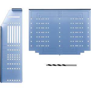 JOY DECOR Kitchen Cabinet Pulls Installation Jig Drill Mounting Template for Cabinet Knobs, Handles Drill Template Guide for Drawer Pulls, Hardware Installation Template Kit Include Drill Bit (Multiple Align Sizes)
