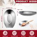 LemonRoad 6 Pcs Large Stainless Steel Spoon Rest, Spatula Ladle Holder, Spoon Rest for Counter Stove Top Coffee Station, Stainless Steel Utensil, Kitchen Accessories Dishwasher Safe