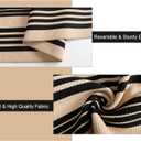 Black and Khaki Striped Rugs 2.3'x3.6', Washable Hand Woven Front Door Rug, Reversible Outdoor Welcome Mat Foldable Layered Door Mats for Entryway Porch Decor Home Entrance