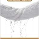 Color&Geometry Long Bathroom Rugs, Non Slip Washable Shower Floor Mat, 24"x43" White Bath Mat Soft, Super Absorbent Bathroom Runner Rug