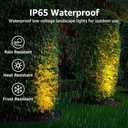 SUNVIE 3W Low Voltage Landscape Lighting LED Landscape Spotlights with Connectors Waterproof Low Voltage Landscape Lights 3000K Warm White Uplights Outdoor Spot Lights for Yard Garden House, 4 Pack