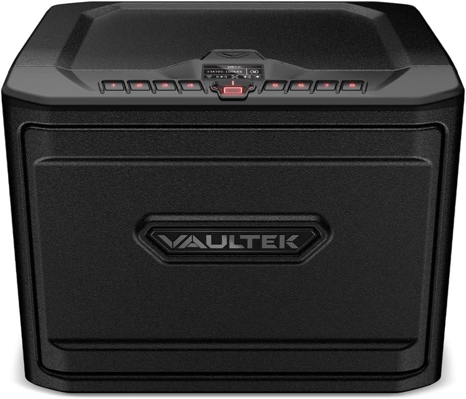 VAULTEK MX Series High Capacity Smart Handgun Safe Multiple Pistol Storage Smart Safe with Biometric Scanner, Live Alerts, Modular Interior, and Auto-Open Door (Biometric + WiFi)