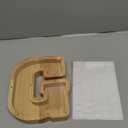 Summidate Large Wooden Piggy Bank for Kids Adults, Letter G Money Bank for Boys Girls, Personalized Initial Alphabet Bank for Coins Bills Change, Birthday and Decor