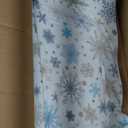 CAROMIO Christmas Flannel Sheets Full, 100% Cotton Printed Bed Sheet Set, Soft Heavyweight Brushed Flannel, 16 Inches Deep Pocket Winter Warm Sheets 4 Piece (Blue Snowflake, Full)