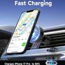 25W for MagSafe Car Mount Charger with Cooling Fan, Qi2.2 Magnetic Car Phone Holder for iPhone, 360 Adjustable Fast Wireless Cars Charging for iPhone 17/16/15/14/13, Air Vent & Dash Mount