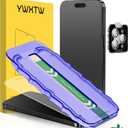 YWXTW 2 Pack Matte Screen Protector for iPhone 16 Pro 6.3 Inch + 1 Set Camera Lens Protector, Anti Glare Anti Fingerprint 16 Pro Glass Screen Protector, Bubble Free, Smooth as Silk