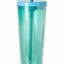 Tumbler Green 24Oz With Straw