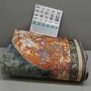 8x10 Washable Area Rugs Boho Vintage Living Room Large Non Slip Area Rug Distressed Printed Carpet for Dinning Room Bedroom Playroom Indoor Clearance (Beige/Orange,8x10ft)