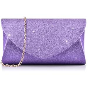 Women's Evening Bag Clutch Purse, Glitter Party Wedding Handbag with Chain for Women Formal Wedding Party Cocktail Prom Dinner(Royal Blue)