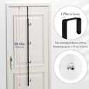 HapiRm Over Door Hat Rack - 2 Packs Hat Organizer with 8 Hooks Design, Hanging Baseball Cap Organizer Storage Holds Up to 40 Caps for Door, Bedroom, Closet (Black)