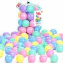 Antsy Pants 100 Ball Pit Balls, Ball Pit for Toddlers 1-3, Non-Toxic Materials, Lightweight, 5 Pastel Colors, Reusable Storage Bag, Plastic Balls for Ball Pit, Sensory Toys for Kids