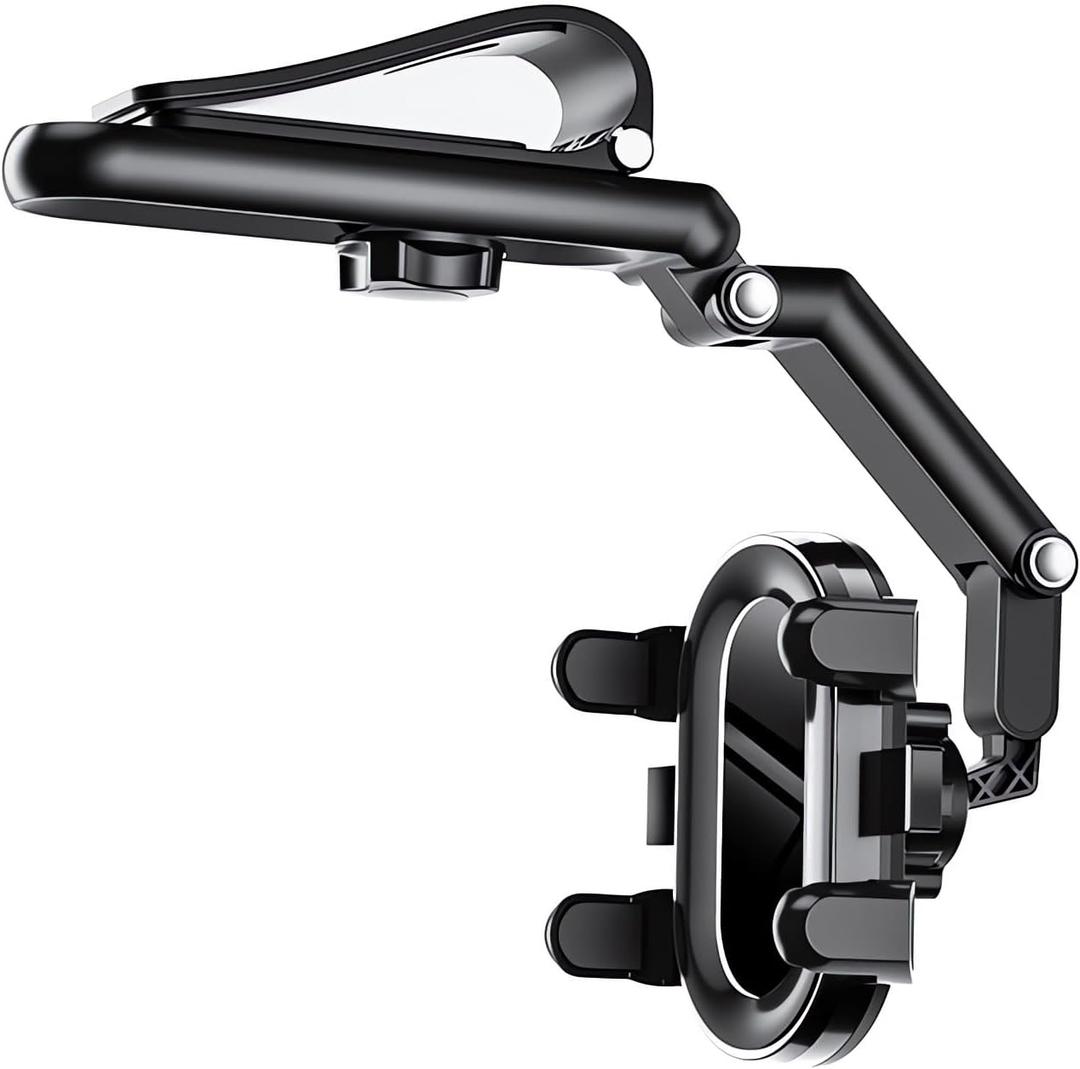 Ivieicip 360 Rotatable and Adjustable Car Phone Holder for Rearview Mirror, Compatible with All Smartphones (B2)