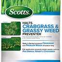 Scotts Halts Crabgrass & Grassy Weed Preventer - Crabgrass Preventer, Pre Emergent Weed Control for Lawns, Prevents Chickweed & More, Treats up to 5,000 sq. ft., 10.06 lb.
