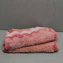 ORTIGIA Long Cute Scalloped Bathroom Rugs Runner, Fun Candy Pink Plush Microfiber Scallop Bath Mats Non Slip Washable Quick Dry Absorbent, Rug Carpet for Bathtub Sink Laundry Room Bedroom, 17x47 (1'5" x 3'11" (Rectangular))