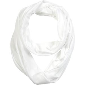 Super Soft Cotton Blend Lightweight Solid Color Multi Loop Infinity Scarves (White)