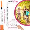 ONE-CARE Syringes 0.5ml/cc, 30G x 5/16"(8mm), Orange Cap, 100/bx