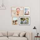 8x11 Picture Frame, Black Aluminum Metal Photo Frames with HD Glass, Fits 7x9 with Mat or 8 x 11 without Mat, Display for Wall and Table