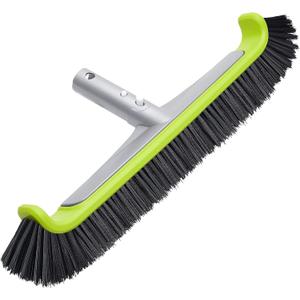 Sepetrel Pool Brush Head for Cleaning Walls,Heavy Duty Inground/Above Ground Swimming Pool Scrub Brushes with Premium Strong Bristle & Reinforced Aluminium Back (CURVED EDGE)