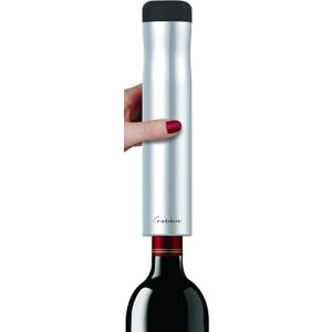 Rabbit Automatic Electric Corkscrew - Hands-Free Wine Opener with Integrated Foil Cutter, Rechargeable Cordless Electric Bottle Opener for All Cork Types - Barware Essential & Kitchen Tools (2 x 9.6 IN, Silver)