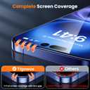 Tigowos 2-Pack for iPhone 16 Plus/15 Plus Screen Protector,[Double Shatterproof Tempered Glass] [9H+ Hardness],99.99% HD Clear,Full Coverage,Anti Scratch & Smudge,Easy Installation