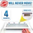 Powerful Magnetic Air Vent Extender for Floor Under Furniture - Sturdy & Durable - Super Strong Neodymium Magnets (Upgraded Patented Design) - 1.6" (H) x 14.5" (W) x Adjustable 13” to 38” Max Length