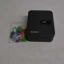 Uniclife 20 Position Key Cabinet with Combination Lock Resettable Black Digital Security Storage Box Steel Key Organizer with Colorful Key Tag Labels Stickers and Hooks