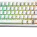 HITIME x XVX M67 Wireless 60% Percent Keyboard, QMK/VIA Gaming Keyboard, Tri-Mode Thocky Creamy Mechanical Key Board, Hot Swappable Gasket Mount RGB IMD Tech for Win/Mac, Spider Web Theme, White