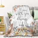 Bible Verse - I Am with You Always Fleece Throw Blanket Lightweight Super Soft Flannel Bed Blanket Perfect Home Decor for Couch Chair Sofa Living Room 60"X50" Medium