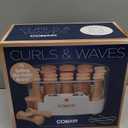 Conair Double Ceramic Hot Rollers for Long, Medium, and All Hair - Hair Curler - Hair Roller Clips Included - 1/2 inch, 3/4 inch, and 1 inch Rollers (20 Piece Set, Tan)