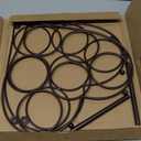 Heart Shape Countertop Wine Rack, 6 Bottles Freestanding Small Metal Wine Holder, Modern Tabletop Wine Storage Stand for Cabinet, Pantry (Black)