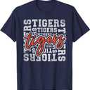 Vintage Tigers School Sports Name Retro for Men Women Kids T-Shirt 5XL