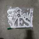 Engagement Party Decorations She Said Yes Wooden Sign Letter Cutouts Table Centerpieces Engagement White Photo Booth Props for Bachelorette Wedding Bridal Shower Party(13x10.2inch)