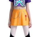 IBQ Girls Demon Singer Costume Kids 3-14 Years Pop Hunters Cosplay Outfit Set (7-8 Years/Height 47.2-51.2", Purple)