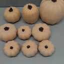 9PCS Fall Pumpkin Decor - Plastic Artificial Fake Pumpkins Used for Home Party Outdoor Decor and Thanksgiving Decorations(Pink)