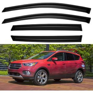 Window Visors Rain Guards Shield for 2013 2014 2015 2016 2017 2018 2019 Ford Escape, Out-Channel Window Vent Wind Deflectors Visors Shades for 13-19 Escape