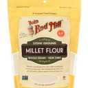 Bob's Red Mill Stone Ground Whole Grain, Millet Flour, 20 Ounce (Pack of 4) (EXP 08/04/26)