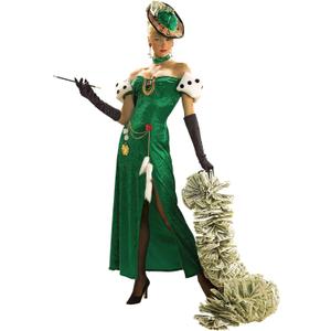 Rubies High Roller Money Boa Costume Accessory, As Shown, One Size (Accessory Only)